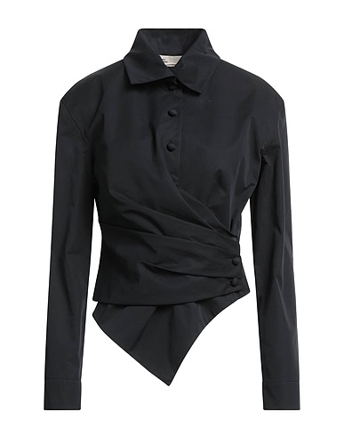 TORY BURCH Solid color shirts & blouses Black 100% Cotton