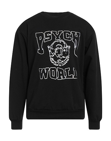 PSYCH WORLD Sweatshirt Black 100% Cotton