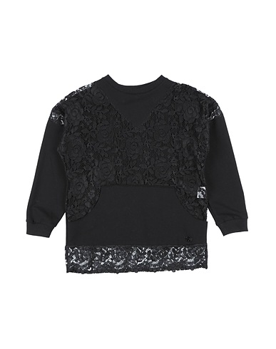 MISS BLUMARINE Sweatshirt Black 97% Cotton, 3% Elastane