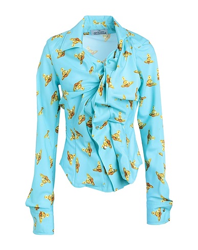 VIVIENNE WESTWOOD Patterned shirts & blouses Turquoise 100% Recycled polyester