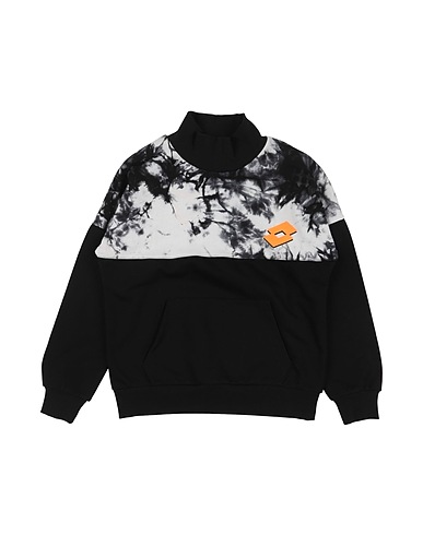 LOTTO Sweatshirt Black 80% Cotton, 20% Polyester