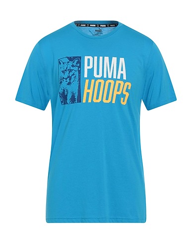 PUMA Ｔシャツ アジュールブルー ポリエステル 50% / コットン 25% / レーヨン 25%