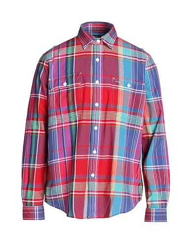 POLO RALPH LAUREN Checked shirt Mauve 100% Cotton