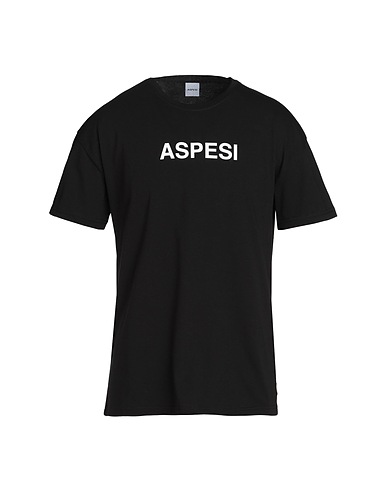 ASPESI T-Shirt Schwarz 100% Baumwolle