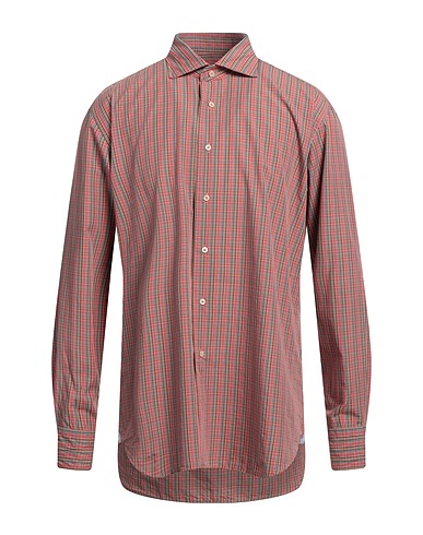 GUGLIELMINOTTI Camicia a quadri Rosa antico 100% Cotone
