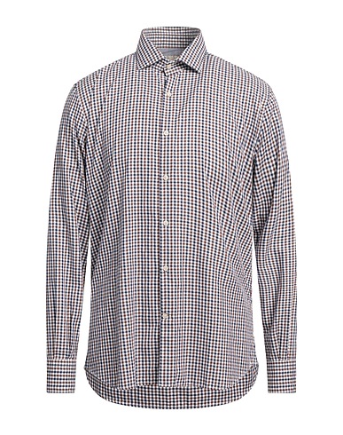 BROOKSFIELD Checked shirt Blue 100% Cotton