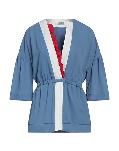 FRACOMINA Top Pastel blue 100% Polyester, Cotton