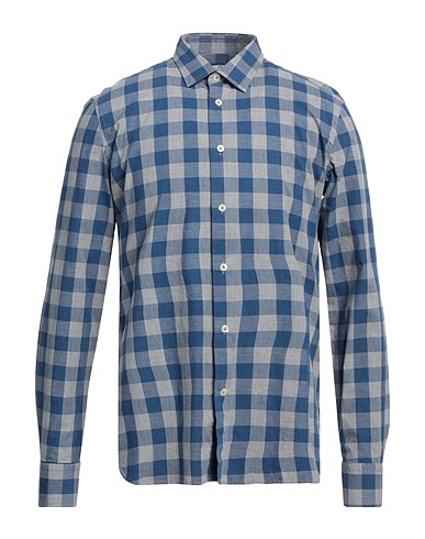 MR MASSIMO REBECCHI Camicia a quadri Blu 100% Cotone