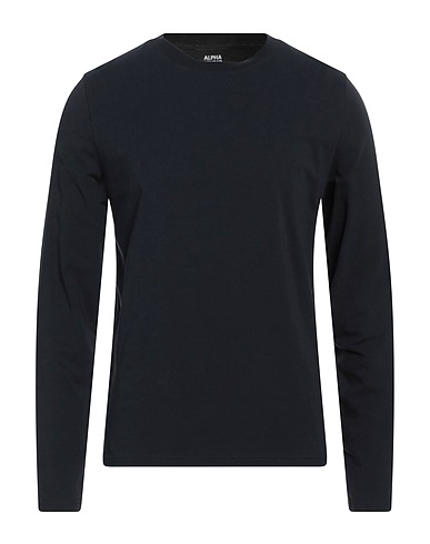 ALPHA STUDIO Basic T-Shirt Midnight blue 98% Cotton, 2% Elastane