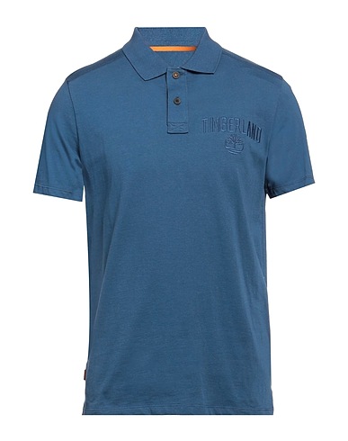 TIMBERLAND Polo shirt Slate blue 100% Cotton