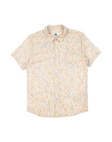 QUIKSILVER Patterned shirt Camicia Mellow Fuzz Youth 
 Beige 100% Cotton