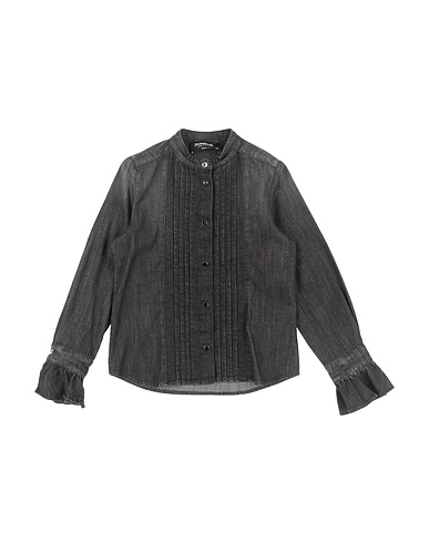 DONDUP Denim shirt Grey 72% Cotton, 14% Viscose, 12% Polyester, 2% Elastane