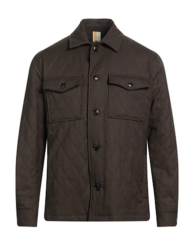 GAZZARRINI Camicia tinta unita Cioccolato 69% Poliestere, 29% Viscosa, 2% Elastan