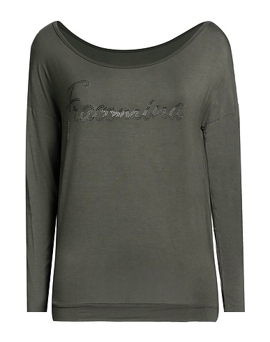 FRACOMINA T-shirt Military green 96% Modal, 4% Elastane