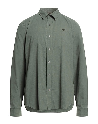 TIMBERLAND Patterned shirt Military green 100% Cotton