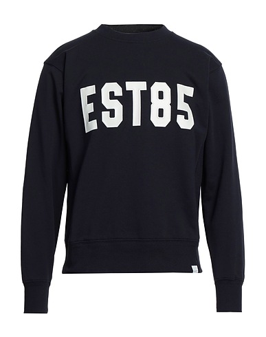 PAOLO PECORA Sweatshirt Midnight blue 100% Cotton, Elastane