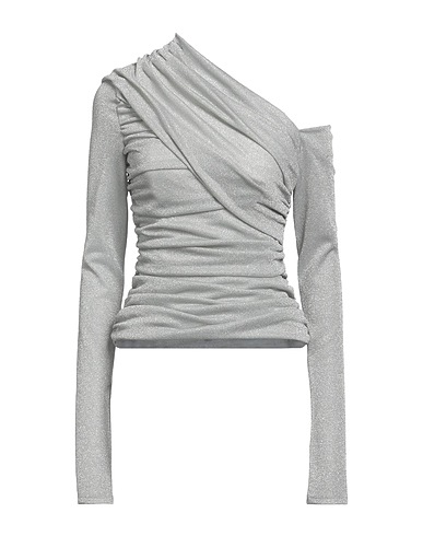 MSGM T-shirt Light grey 71% Polyamide, 29% Other Fibres