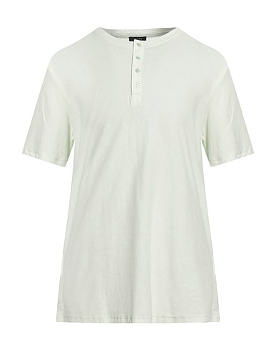 LIU •JO MAN T-shirt Light green 90% Cotton, 10% Linen
