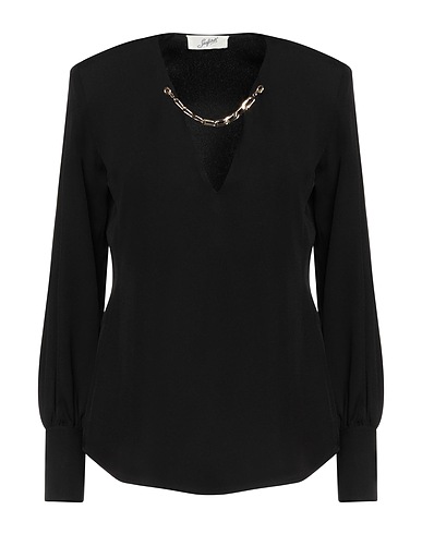 SEAFARER Top Black 82% Acetate, 18% Viscose