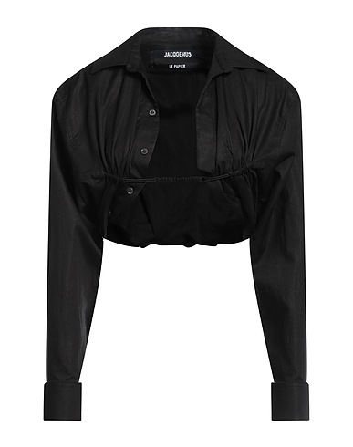 JACQUEMUS Camicie e bluse tinta unita Nero 55% Cotone, 45% Lino