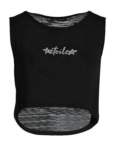HAPPINESS Top Black 90% Polyester, 10% Linen