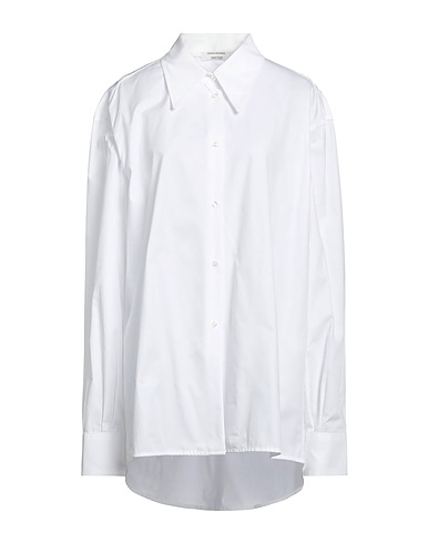 EVANGELIE SMYRNIOTAKI x AMOTEA Solid colour shirts & blouses White 100% Cotton
