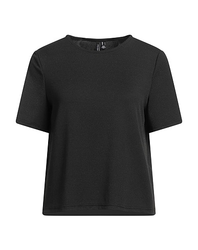 VERO MODA Basic T-Shirt Schwarz 95% Polyester, 5% Elastan