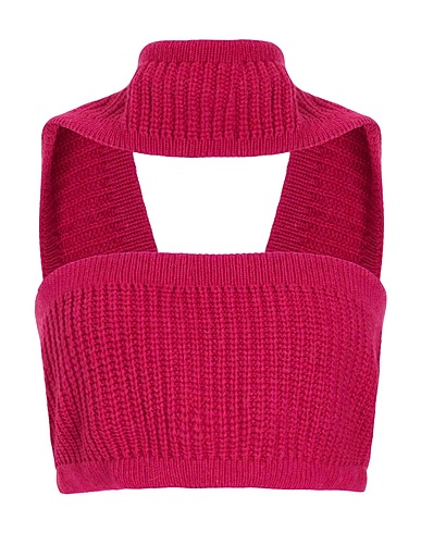 8 by YOOX Crop top RECYCLED WOOL SLEEVELESS TOP
 Magenta 70% Recycled wool, 25% Recycled polyamide, 5% Other Fibres