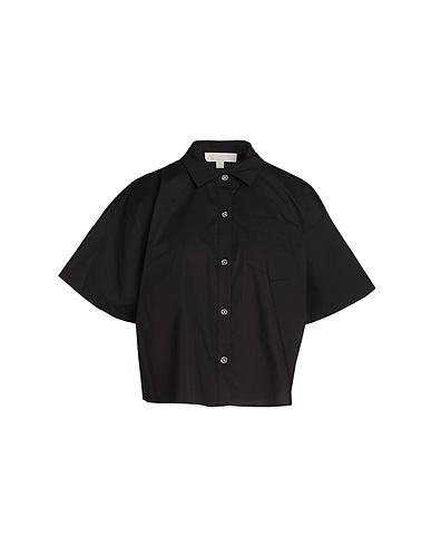 MICHAEL MICHAEL KORS Solid colour shirts & blouses Black 96% Organic cotton, 4% Elastane