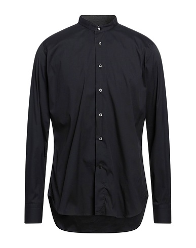 BRANCACCIO Camicia tinta unita Nero 97% Cotone, 3% Elastan