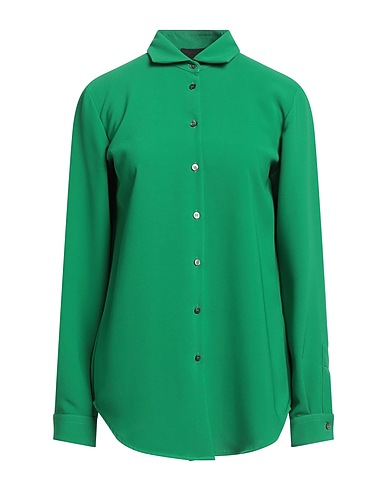 BLACK LABEL Solid colour shirts & blouses Green 91% Polyester, 9% Elastane