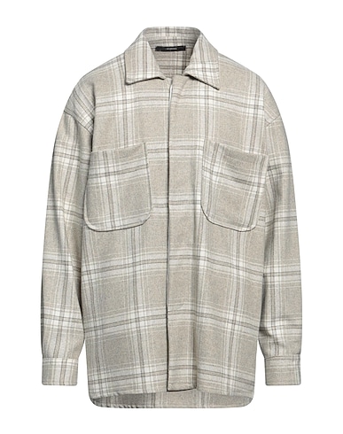 I'M BRIAN Checked shirt Grey 55% Wool, 27% Polyester, 11% Acrylic, 5% Polyamide, 2% Other Fibres