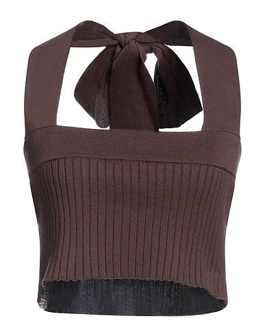 GLAMOROUS CARE Top Marrone 100% Cotone organico