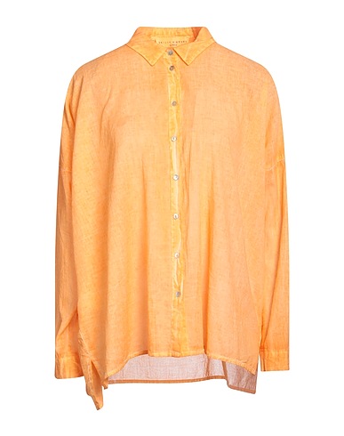SKILLS & GENES Solid colour shirts & blouses Orange 100% Cotton