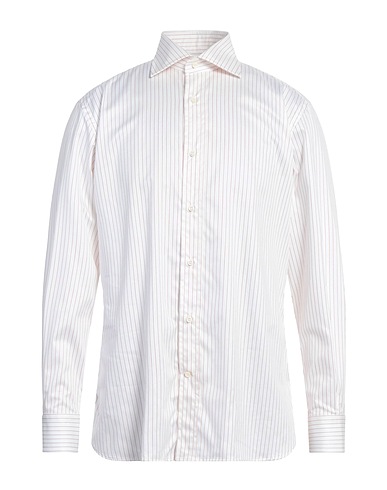 GUY ROVER Striped shirt Ivory 100% Cotton