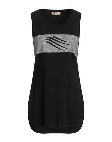 MARANI JEANS Vest Black 92% Viscose, 8% Elastane