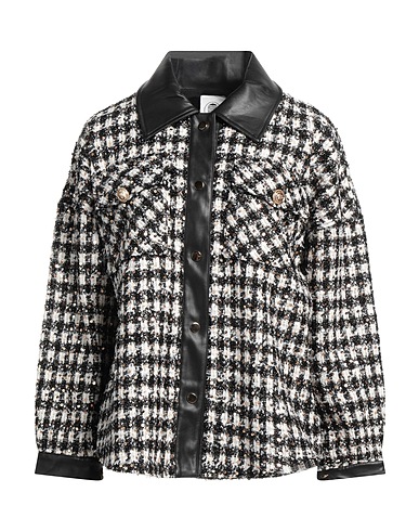 LE VOLIÈRE Checked shirt Black 100% Polyester
