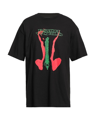 PSYCH WORLD T-shirt Black 100% Cotton