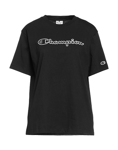 CHAMPION T-shirt Black 100% Cotton