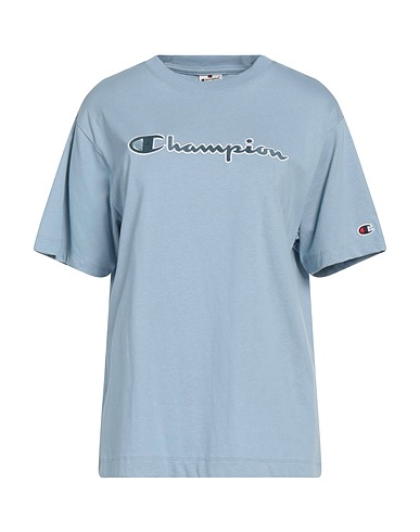 CHAMPION T-shirt Sky blue 100% Cotton