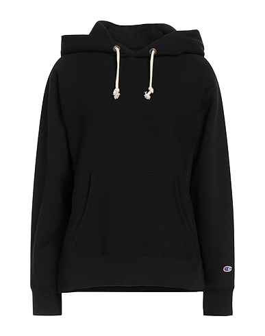 CHAMPION Hooded track jacket  Black 74% Cotton, 26% Polyester, Elastane