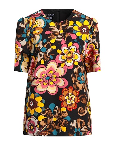 BOUTIQUE MOSCHINO Top Black 90% Polyester, 10% Elastane