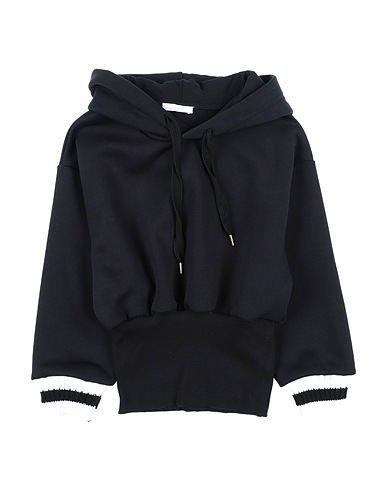 L:Ú L:Ú by MISS GRANT Hooded track jacket  Black 70% Cotton, 30% Polyester