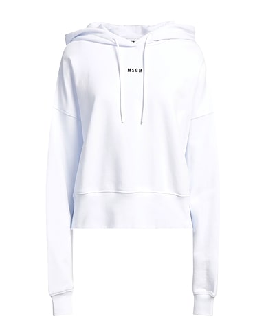 MSGM Hooded track jacket  White 100% Cotton