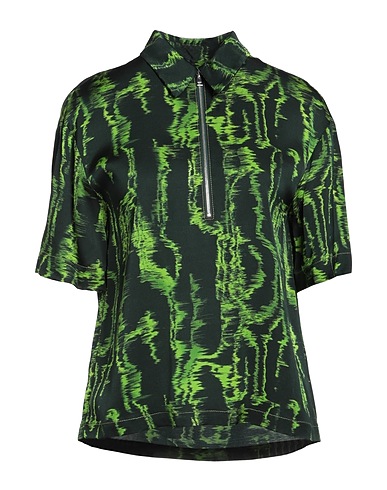 TELA Patterned shirts & blouses Dark green 97% Viscose, 3% Elastane