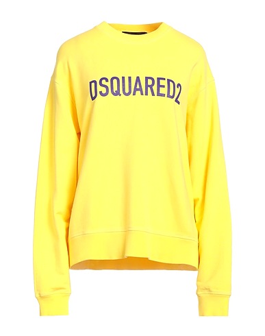 DSQUARED2 Sweatshirt Yellow 100% Cotton, Elastane