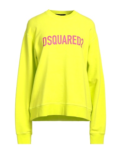 DSQUARED2 Sweatshirt Lime green 100% Cotton, Elastane