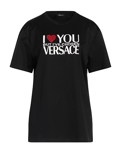 VERSACE T-shirt Nero 100% Cotone
