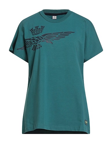 AERONAUTICA MILITARE T-shirt Deep teal 92% Cotton, 8% Elastane