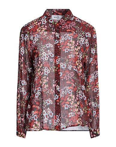 NIŪ Floral shirts & blouses Burgundy 100% Viscose
